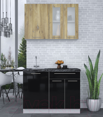 Кухонный гарнитур Интерлиния Мила Пластик 1.1 Б