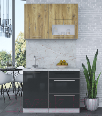 Кухонный гарнитур Интерлиния Мила Пластик 1.1 В