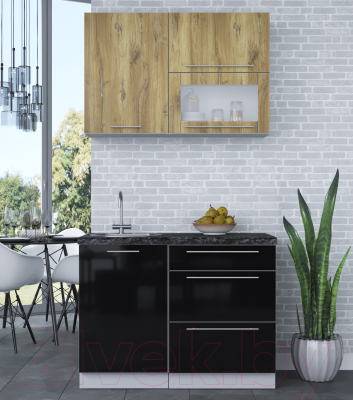 Кухонный гарнитур Интерлиния Мила Пластик 1.1 В