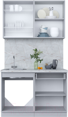 Кухонный гарнитур Интерлиния Мила Пластик 1.2 А