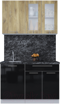 Кухонный гарнитур Интерлиния Мила Пластик 1.2 Б - фото