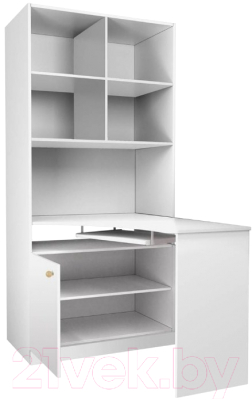 Стол-стеллаж Polini Kids Fun 1230 со столом (белый)