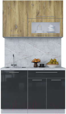 Кухонный гарнитур Интерлиния Мила Пластик 1.2 В - фото