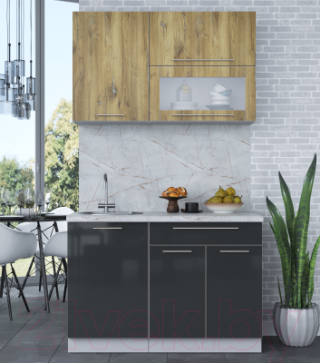 Кухонный гарнитур Интерлиния Мила Пластик 1.2 В