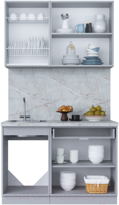 Кухонный гарнитур Интерлиния Мила Пластик 1.2 В