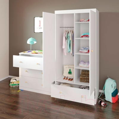 Шкаф Polini Kids Fun 890 / 0002053.9 (белый)