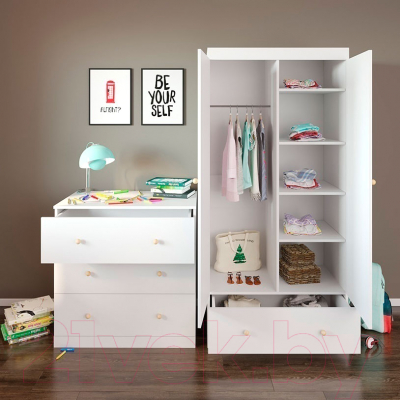 Шкаф Polini Kids Fun 890 / 0002053.9 (белый)