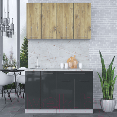 Кухонный гарнитур Интерлиния Мила Пластик 1.3 А