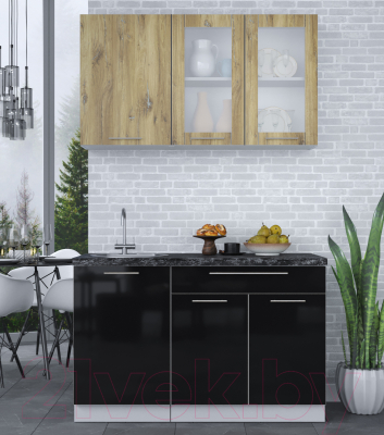 Кухонный гарнитур Интерлиния Мила Пластик 1.3 Б