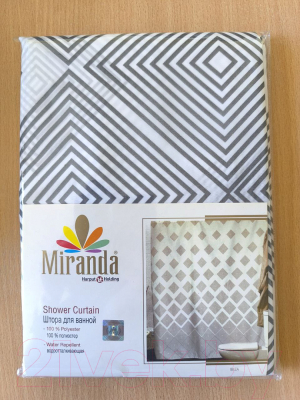 Шторка-занавеска для ванны Miranda Ibiza Black