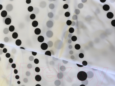 Шторка-занавеска для ванны Miranda Wavy Black - фото