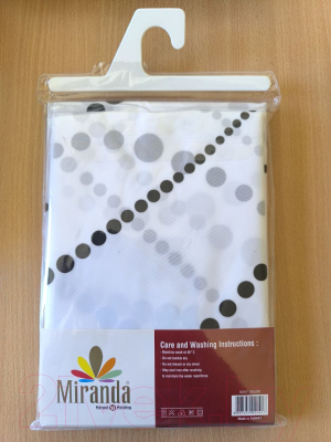 Шторка-занавеска для ванны Miranda Wavy Black