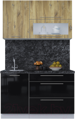 Кухонный гарнитур Интерлиния Мила Пластик 1.3 В - фото