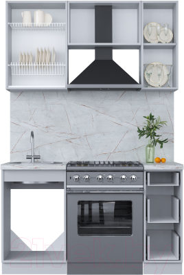 Кухонный гарнитур Интерлиния Мила Пластик 1.4 А