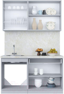 Кухонный гарнитур Интерлиния Мила Пластик 1.4 Б