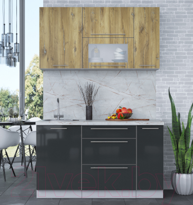 Кухонный гарнитур Интерлиния Мила Пластик 1.4 В