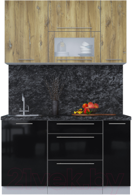 Кухонный гарнитур Интерлиния Мила Пластик 1.4 В - фото