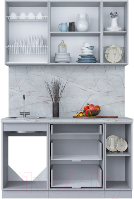 Кухонный гарнитур Интерлиния Мила Пластик 1.4 В