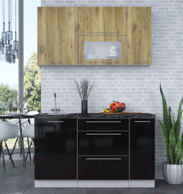 Кухонный гарнитур Интерлиния Мила Пластик 1.4 В