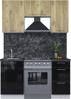 Кухонный гарнитур Интерлиния Мила Пластик 1.5 А - фото