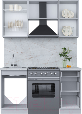 Кухонный гарнитур Интерлиния Мила Пластик 1.5 А