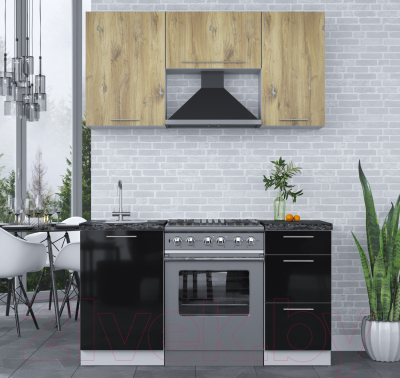 Кухонный гарнитур Интерлиния Мила Пластик 1.5 А