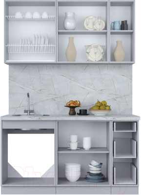 Кухонный гарнитур Интерлиния Мила Пластик 1.5 В