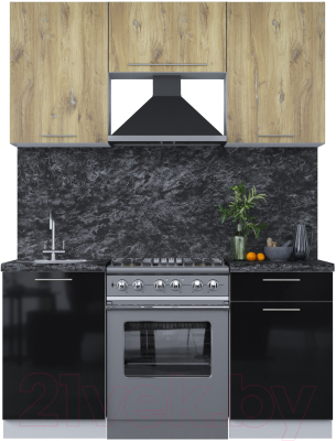 Кухонный гарнитур Интерлиния Мила Пластик 1.6 А - фото