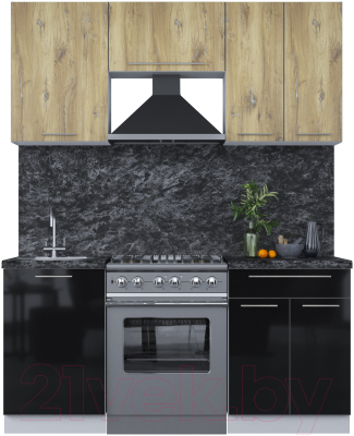 Кухонный гарнитур Интерлиния Мила Пластик 1.7 А - фото