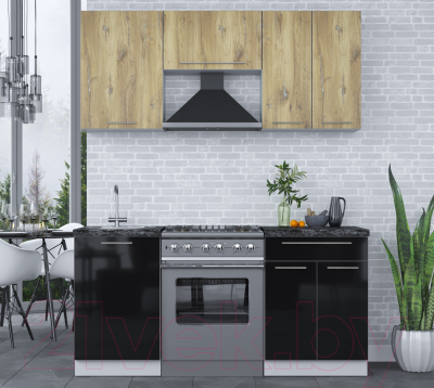 Кухонный гарнитур Интерлиния Мила Пластик 1.7 А