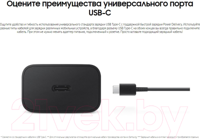 Адаптер питания сетевой Samsung EP-T1510NBEGEU