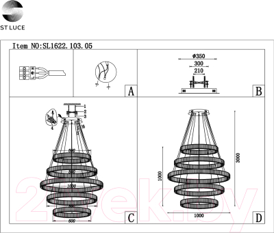 Люстра ST Luce SL1622.103.05 