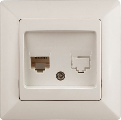Розетка INTRO Solo 4-302-02 RJ11 / Б0043376 - фото