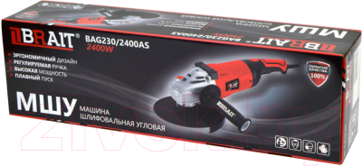 Угловая шлифовальная машина Brait BAG230/2400AS