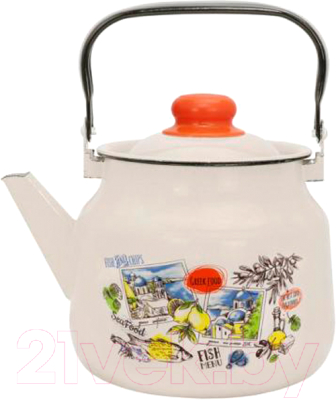 Чайник Эмаль Греческая кухня 33-2713/4М - фото