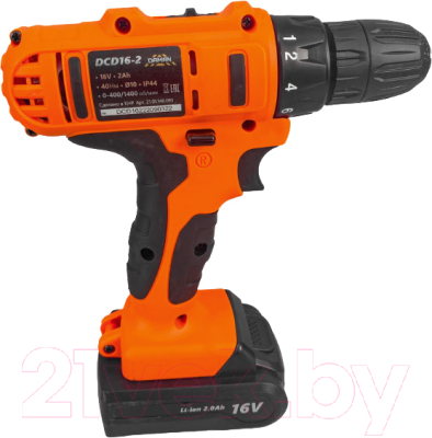 Аккумуляторная дрель-шуруповерт Daman DCD16-2
