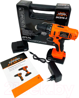 Аккумуляторная дрель-шуруповерт Daman DCD16-2