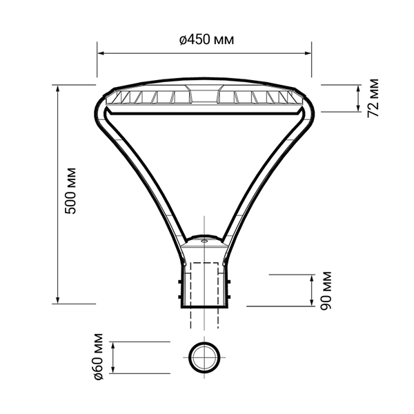 Светильник уличный JAZZway PGL 03 60W 5000K IP65 BL / 5034013