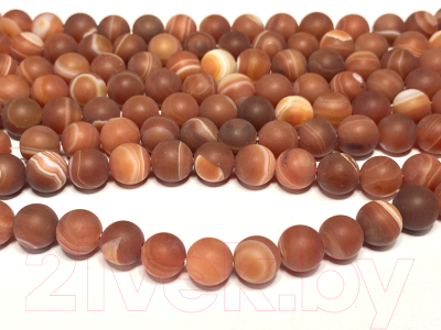 Браслет Wolves Красная нить с агатом Африканский матовый 6558