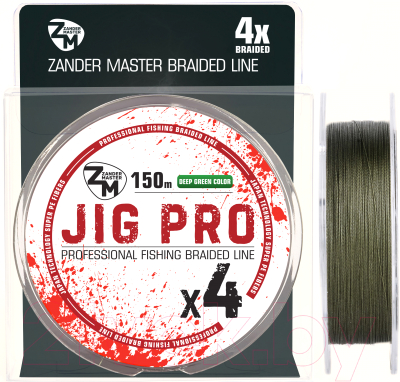 Леска плетеная ZanderMaster Jig Pro 4X 0.10мм 4.23кг / 12679 - фото