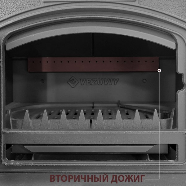 Печь отопительно-варочная Везувий KZ-14 S (антрацит)