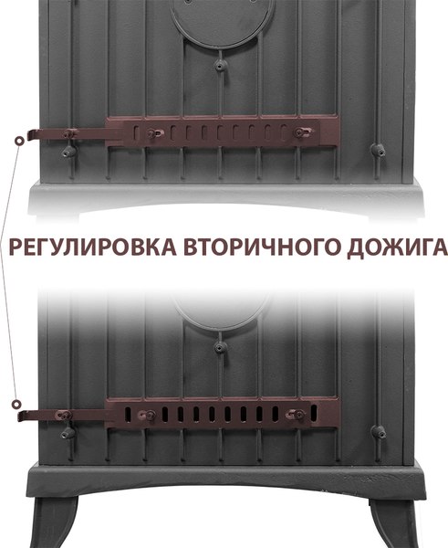 Печь отопительно-варочная Везувий KZ-14 S (антрацит)