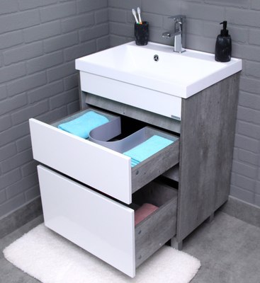 Тумба под умывальник Домино Classica 60 Karlo с двумя ящиками DK5314T