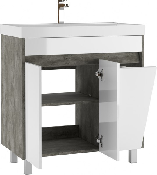 Тумба под умывальник Домино Classica 80 Karlo без ящика DK5311T (бетон)