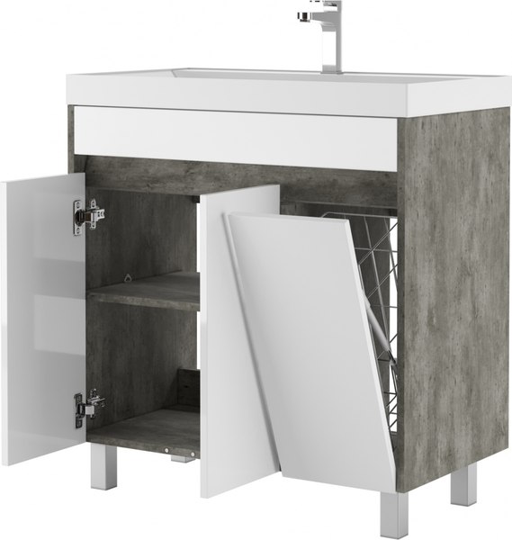 Тумба под умывальник Домино Classica 80 Karlo без ящика DK5311T (бетон)