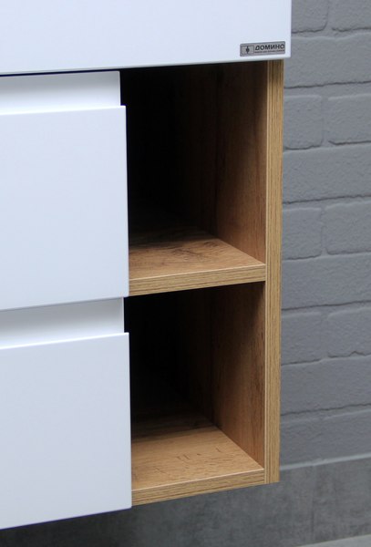 Тумба под умывальник Домино Absolute 80 Frost с двумя ящиками В2