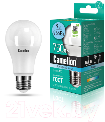 Лампа Camelion LED9-A60/845/E27