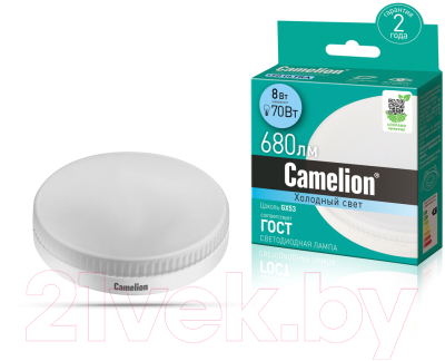 Лампа Camelion LED8-GX53/845 / 13473
