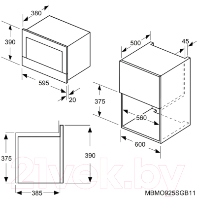 Микроволновая печь Maunfeld MBMO925SGW11