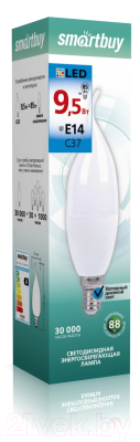 Лампа SmartBuy SBL-C37Can-9_5-60K-E14